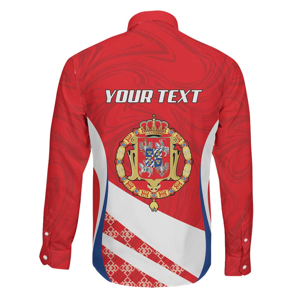 Poland-Lithuania Personalized Family Matching Off The Shoulder Long Sleeve Dress and Hawaiian Shirt Heraldic Eagle and Vytis Historical