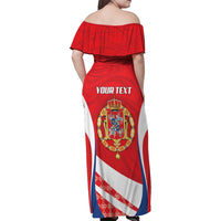 Poland-Lithuania Personalized Family Matching Off Shoulder Maxi Dress and Hawaiian Shirt Heraldic Eagle and Vytis Historical