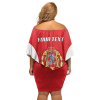 Poland-Lithuania Personalized Family Matching Off Shoulder Short Dress and Hawaiian Shirt Heraldic Eagle and Vytis Historical