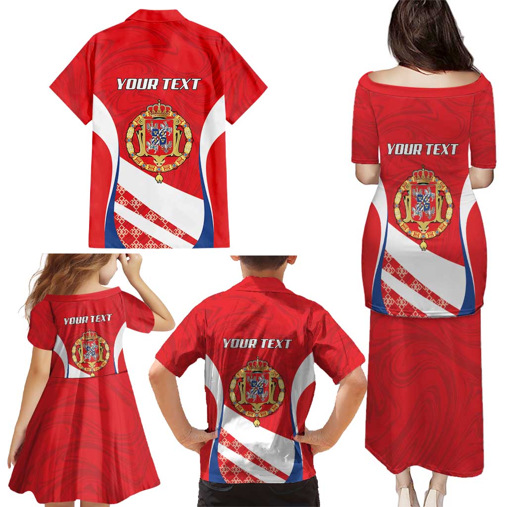 Poland-Lithuania Personalized Family Matching Puletasi and Hawaiian Shirt Heraldic Eagle and Vytis Historical