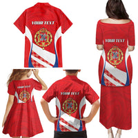 Poland-Lithuania Personalized Family Matching Puletasi and Hawaiian Shirt Heraldic Eagle and Vytis Historical
