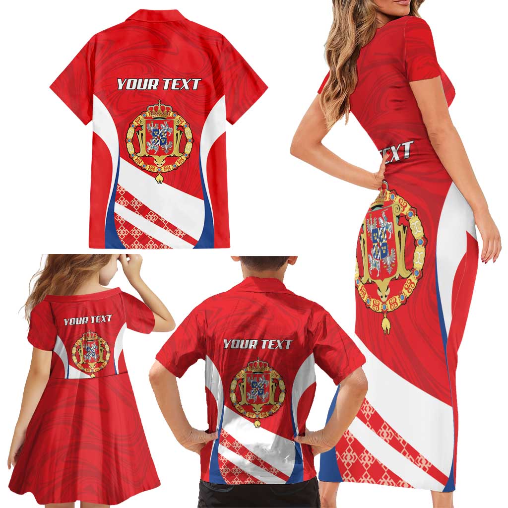 Poland-Lithuania Personalized Family Matching Short Sleeve Bodycon Dress and Hawaiian Shirt Heraldic Eagle and Vytis Historical