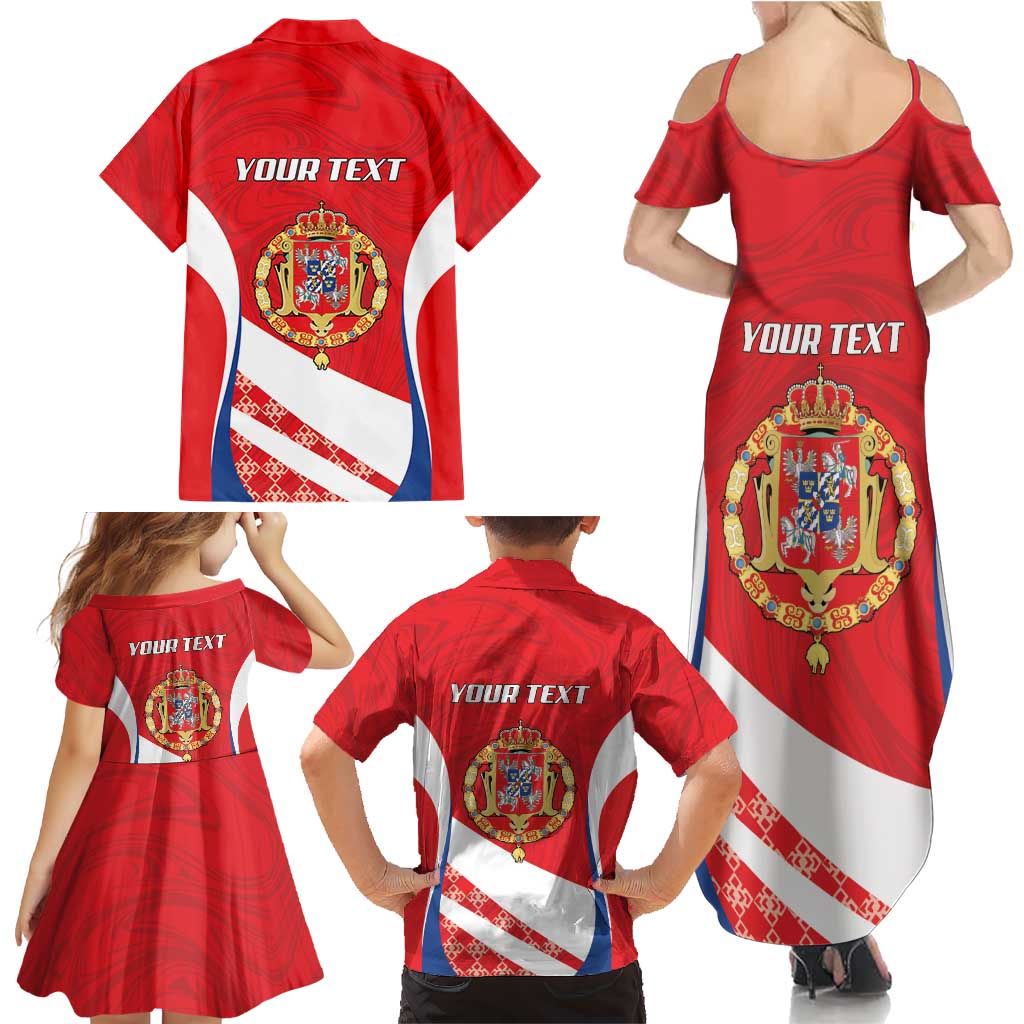 Poland-Lithuania Personalized Family Matching Summer Maxi Dress and Hawaiian Shirt Heraldic Eagle and Vytis Historical