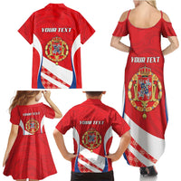 Poland-Lithuania Personalized Family Matching Summer Maxi Dress and Hawaiian Shirt Heraldic Eagle and Vytis Historical