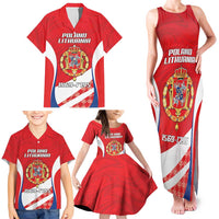 Poland-Lithuania Personalized Family Matching Tank Maxi Dress and Hawaiian Shirt Heraldic Eagle and Vytis Historical