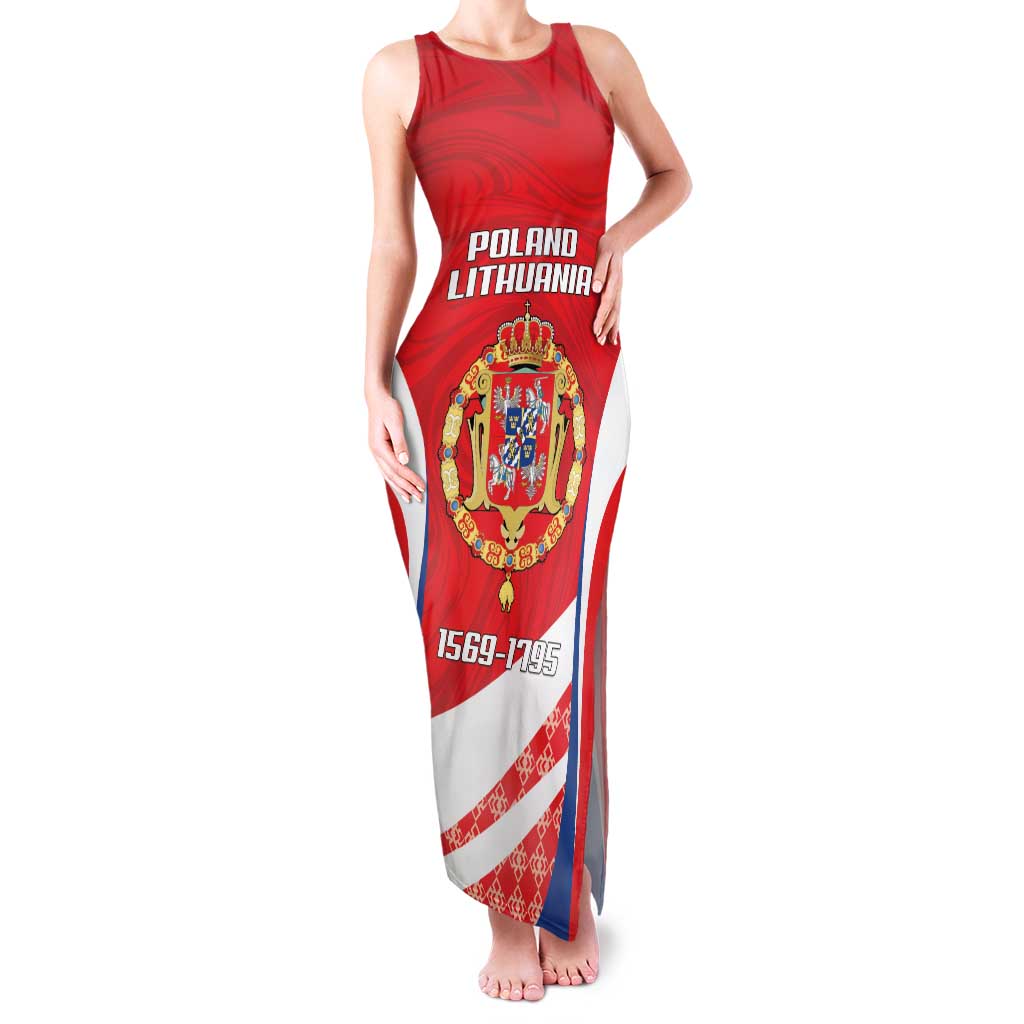 Poland-Lithuania Personalized Family Matching Tank Maxi Dress and Hawaiian Shirt Heraldic Eagle and Vytis Historical