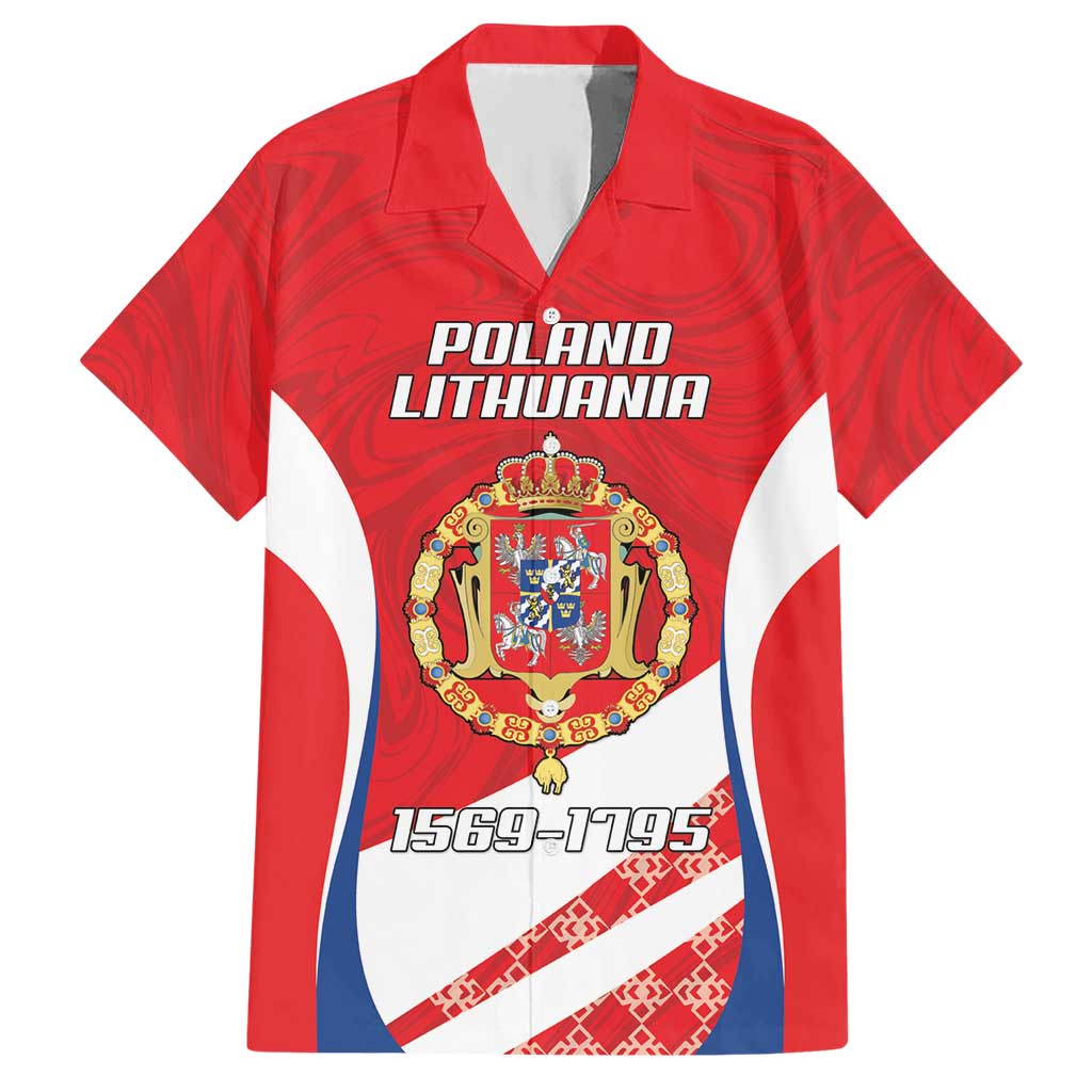 Poland-Lithuania Personalized Hawaiian Shirt Heraldic Eagle and Vytis Historical