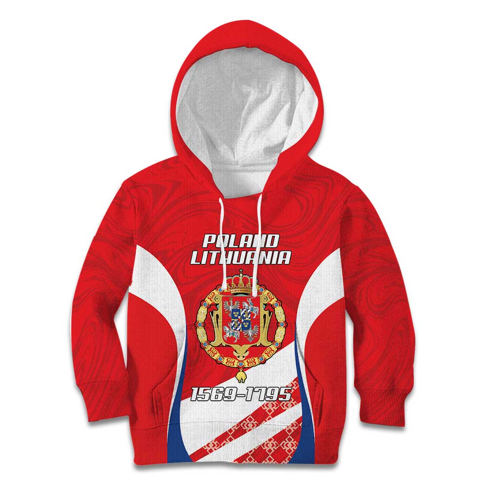 Poland-Lithuania Personalized Kid Hoodie Heraldic Eagle and Vytis Historical