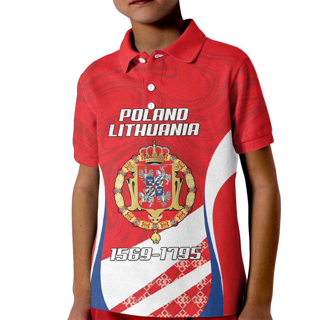 Poland-Lithuania Personalized Kid Polo Shirt Heraldic Eagle and Vytis Historical