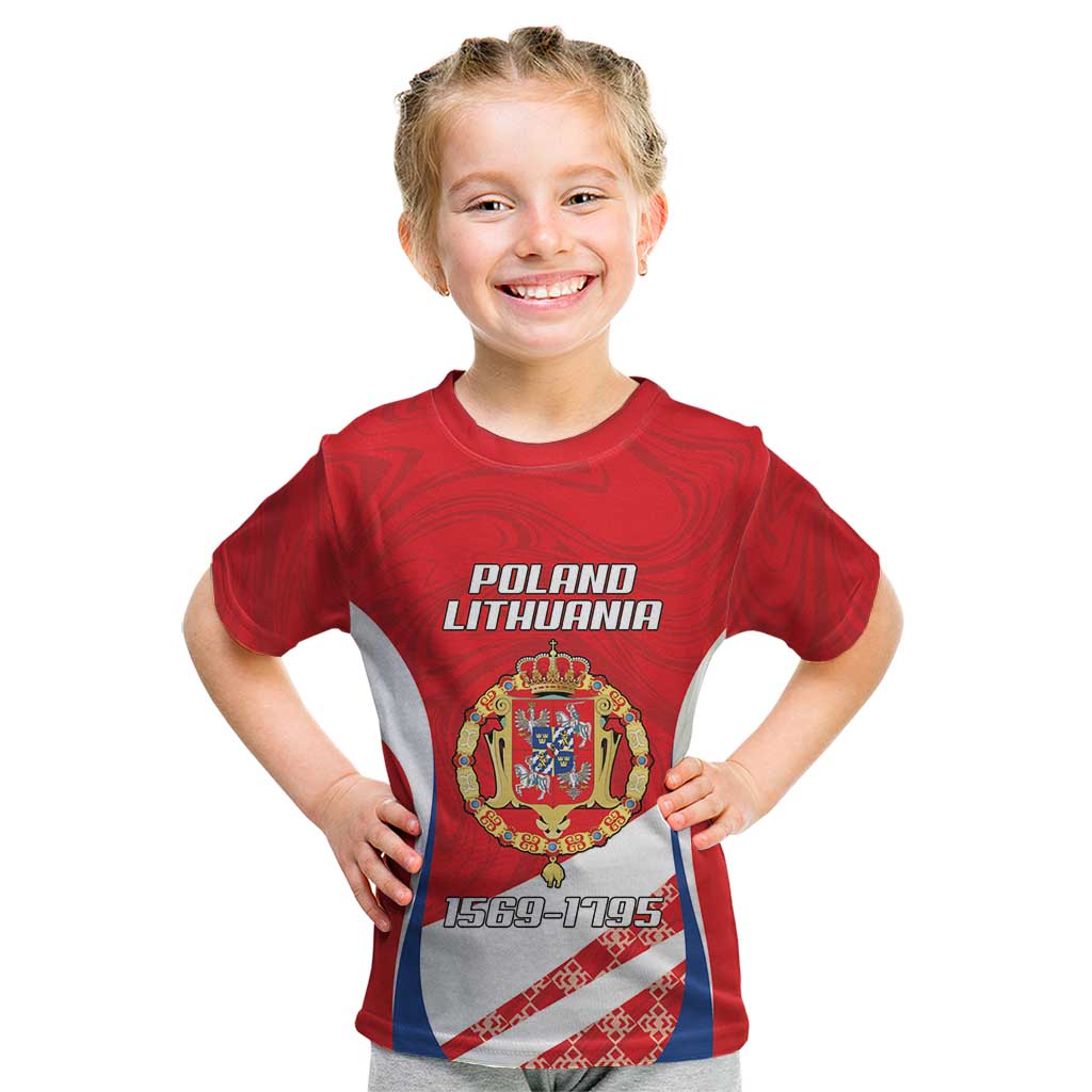 Poland-Lithuania Personalized Kid T Shirt Heraldic Eagle and Vytis Historical