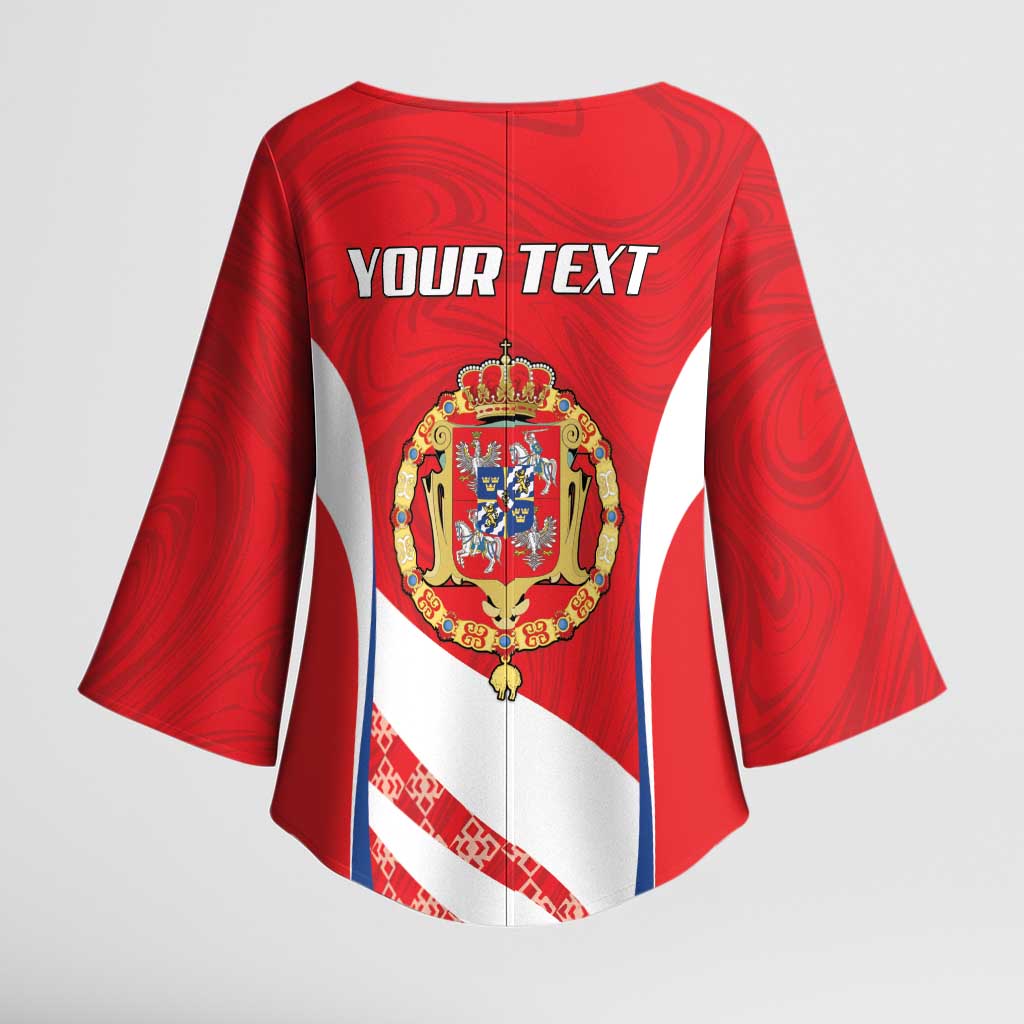 Poland-Lithuania Personalized Kimono Sleeve Blouse Heraldic Eagle and Vytis Historical