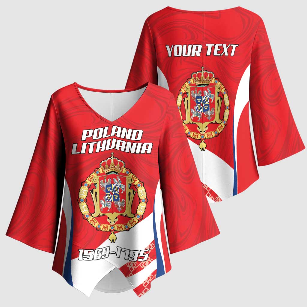 Poland-Lithuania Personalized Kimono Sleeve Blouse Heraldic Eagle and Vytis Historical