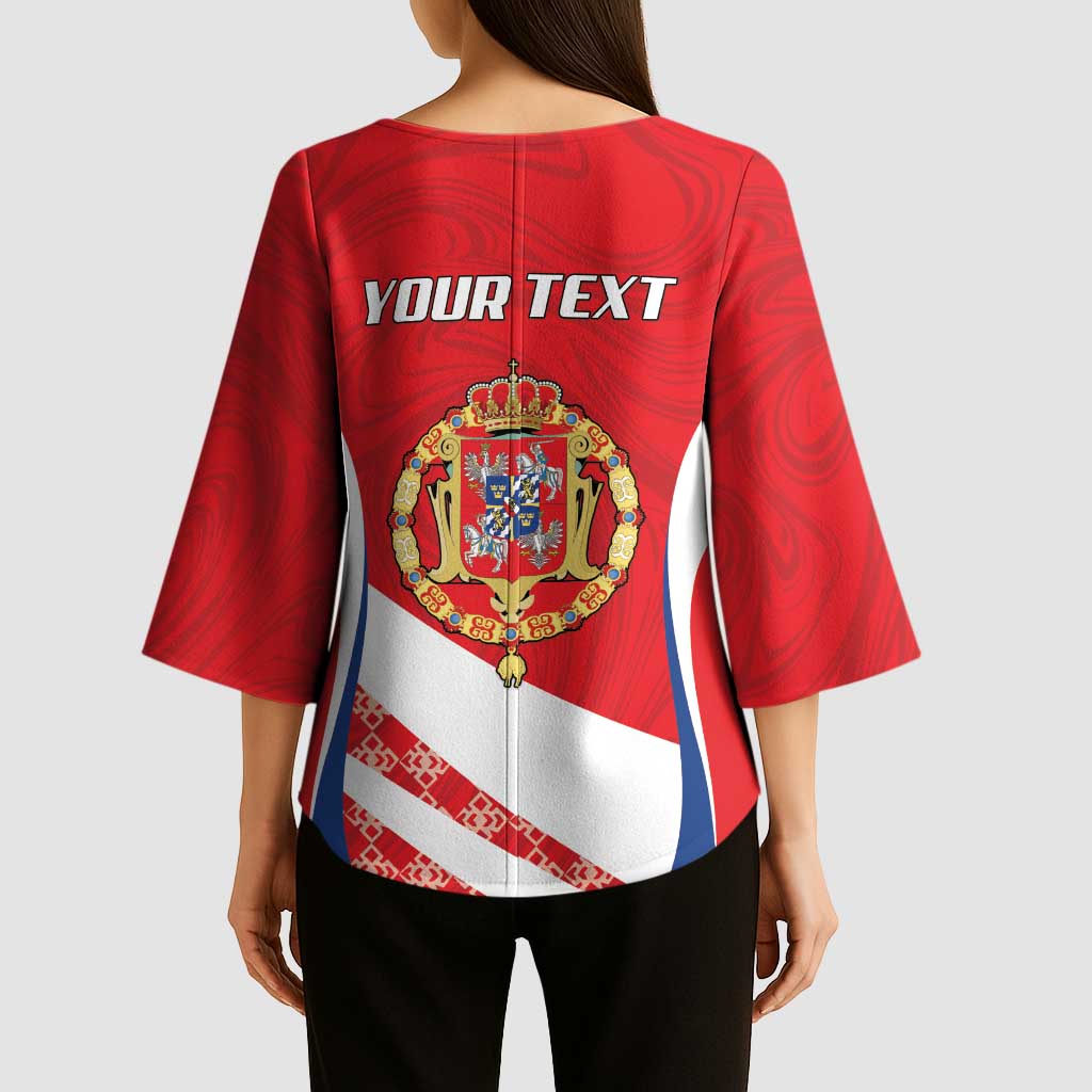 Poland-Lithuania Personalized Kimono Sleeve Blouse Heraldic Eagle and Vytis Historical