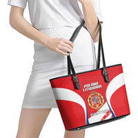 Poland-Lithuania Leather Tote Bag Heraldic Eagle and Vytis Historical