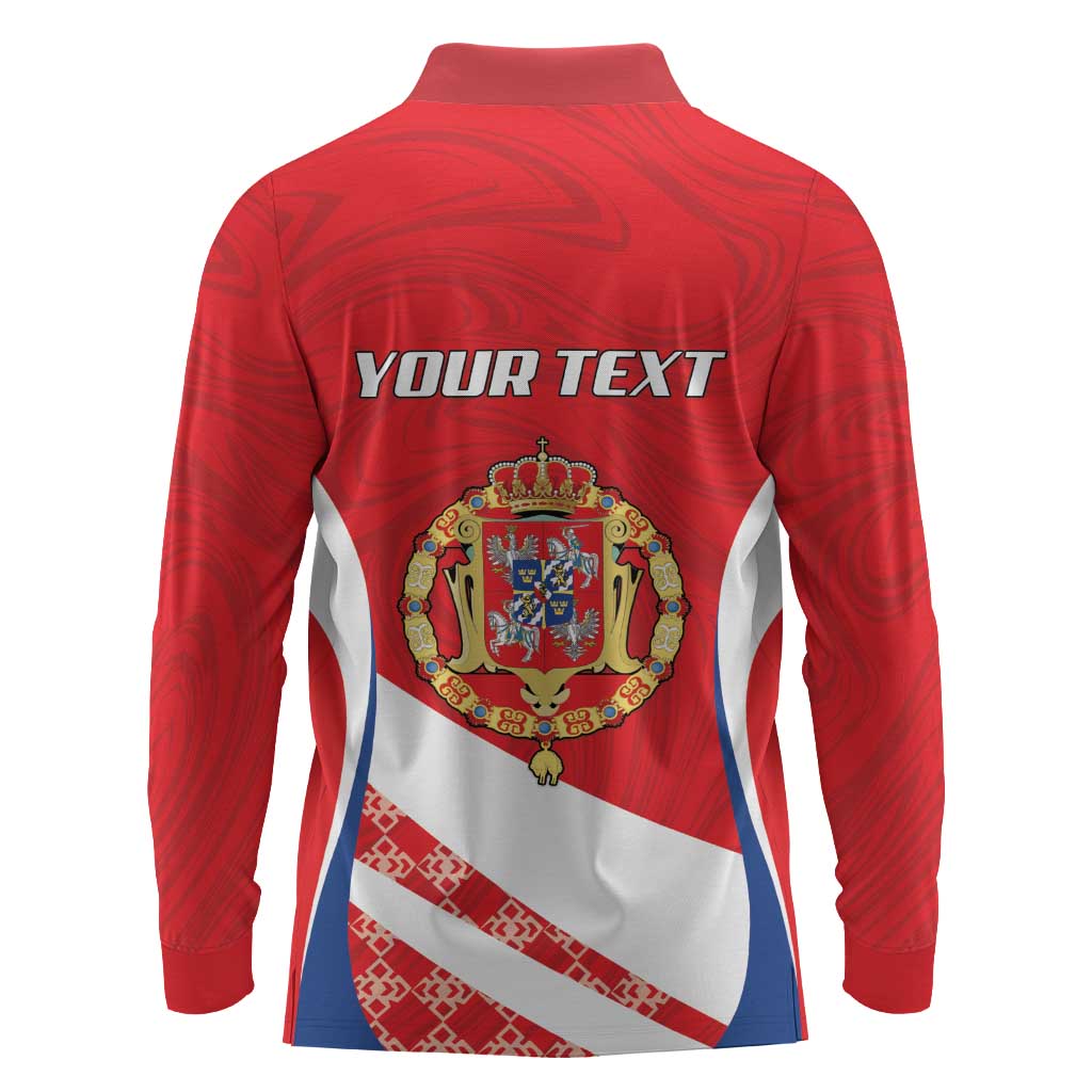 Poland-Lithuania Personalized Long Sleeve Polo Shirt Heraldic Eagle and Vytis Historical