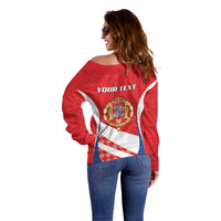 Poland-Lithuania Personalized Off Shoulder Sweater Heraldic Eagle and Vytis Historical