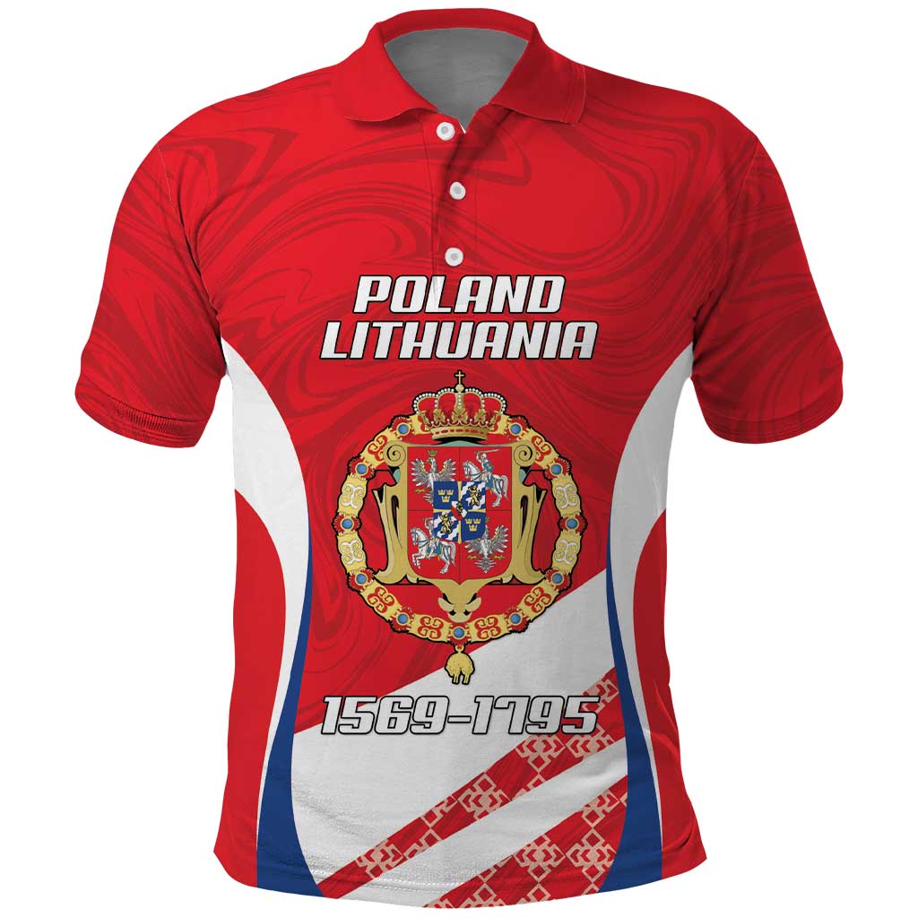 Poland-Lithuania Personalized Polo Shirt Heraldic Eagle and Vytis Historical
