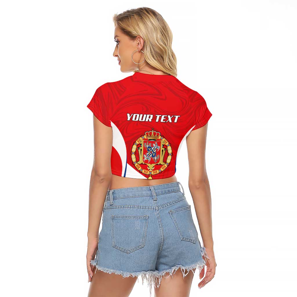 Poland-Lithuania Personalized Raglan Cropped T Shirt Heraldic Eagle and Vytis Historical