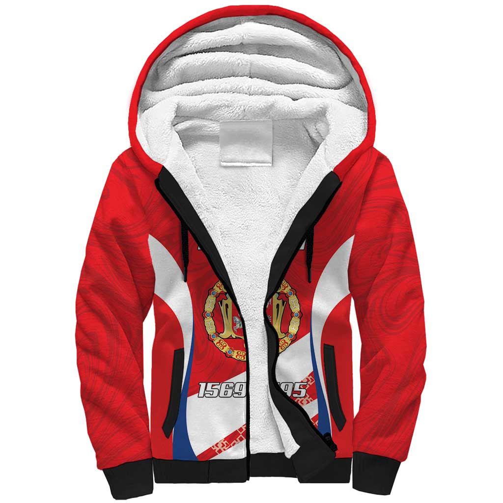 Poland-Lithuania Personalized Sherpa Hoodie Heraldic Eagle and Vytis Historical