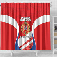 Poland-Lithuania Shower Curtain Heraldic Eagle and Vytis Historical
