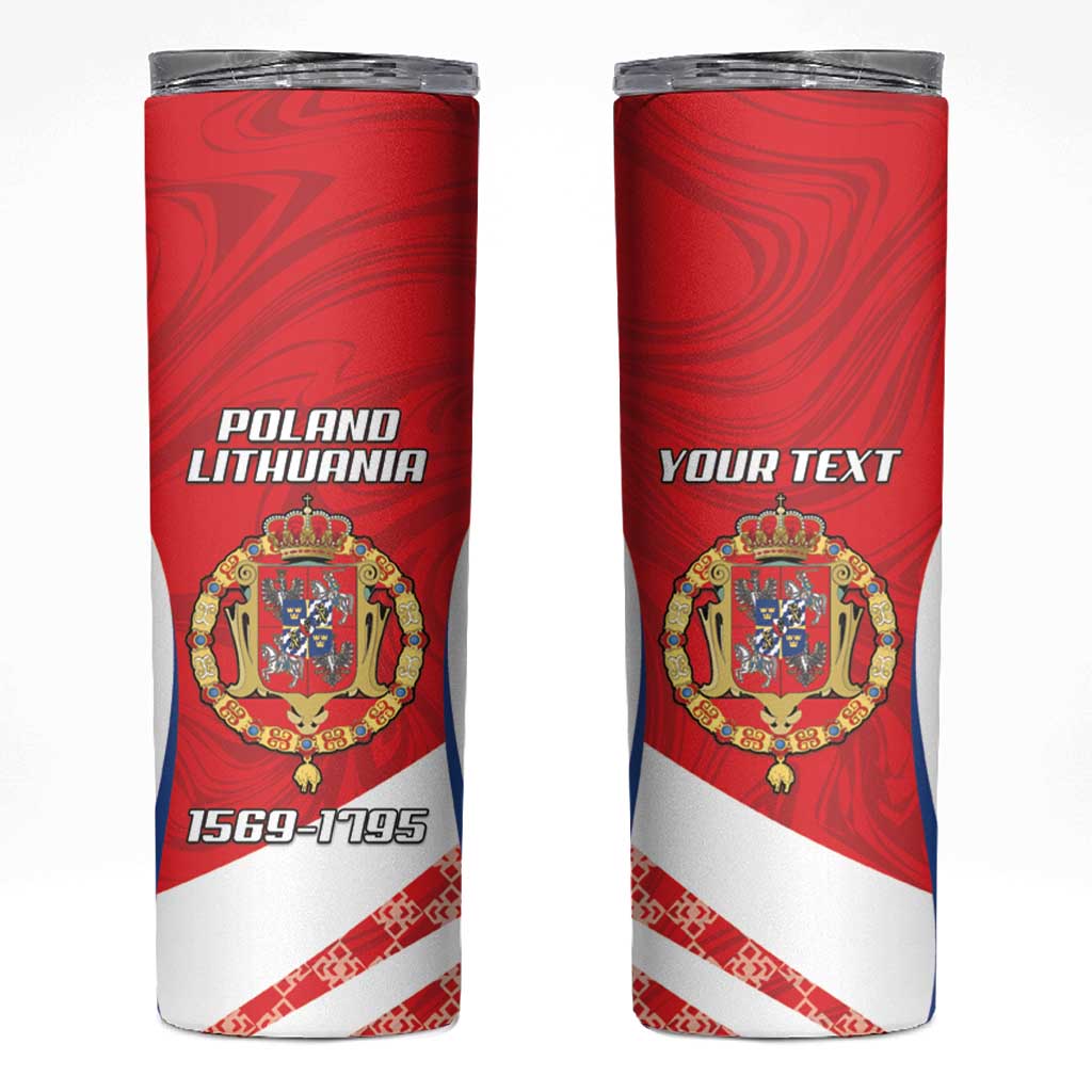 Poland-Lithuania Personalized Skinny Tumbler Heraldic Eagle and Vytis Historical