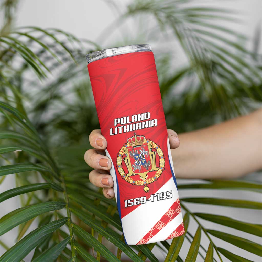 Poland-Lithuania Personalized Skinny Tumbler Heraldic Eagle and Vytis Historical