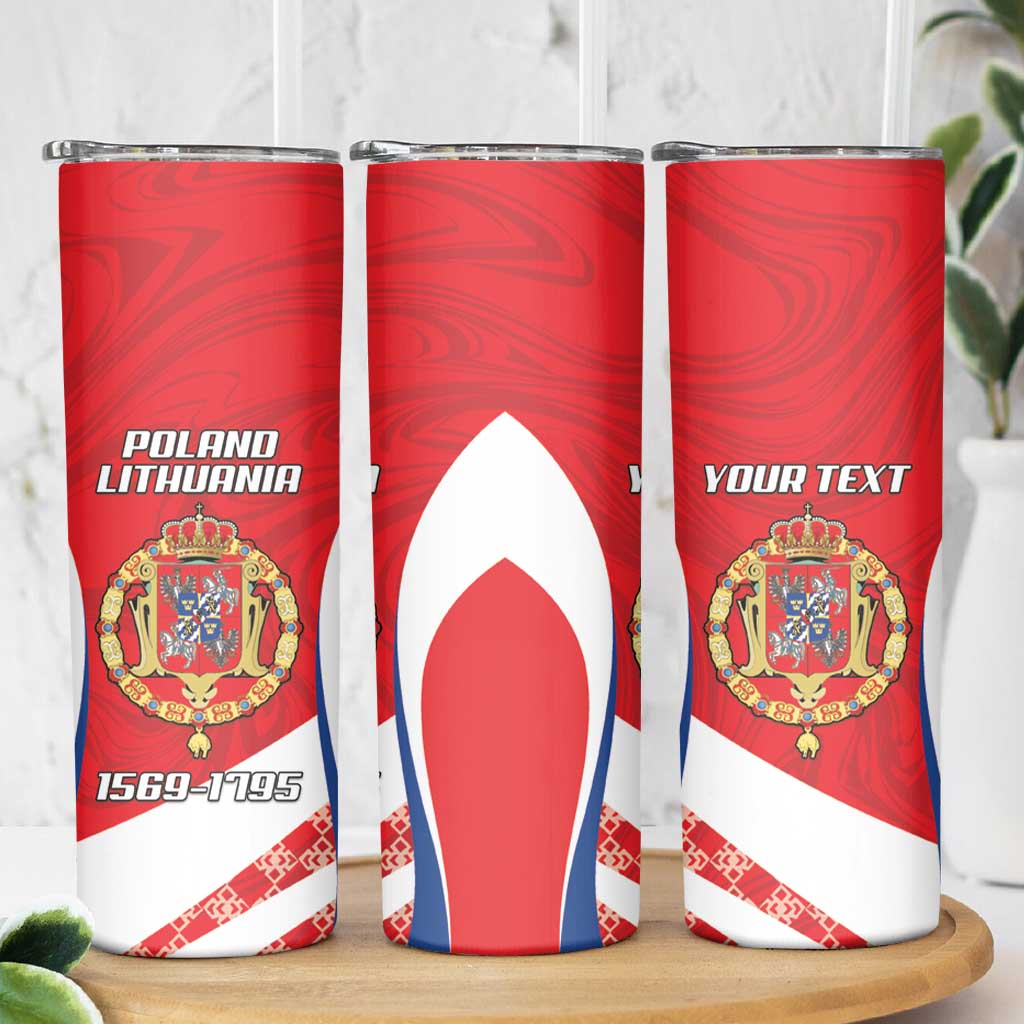 Poland-Lithuania Personalized Skinny Tumbler Heraldic Eagle and Vytis Historical