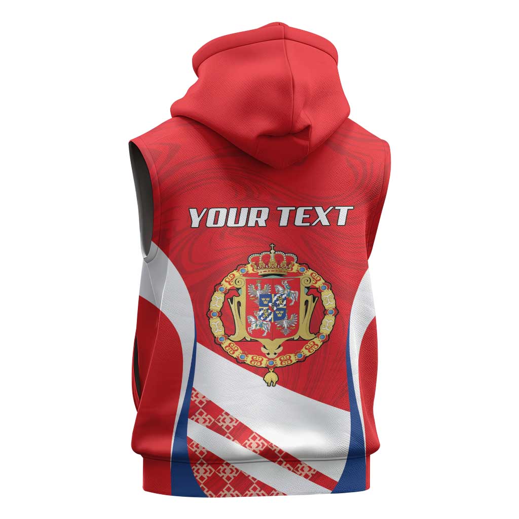 Poland-Lithuania Personalized Sleeveless Hoodie Heraldic Eagle and Vytis Historical