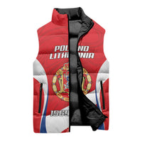Poland-Lithuania Personalized Sleeveless Puffer Jacket Heraldic Eagle and Vytis Historical