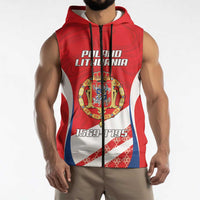 Poland-Lithuania Personalized Sleeveless Zip Hoodie Heraldic Eagle and Vytis Historical