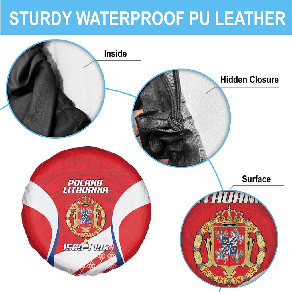 Poland-Lithuania Spare Tire Cover Heraldic Eagle and Vytis Historical