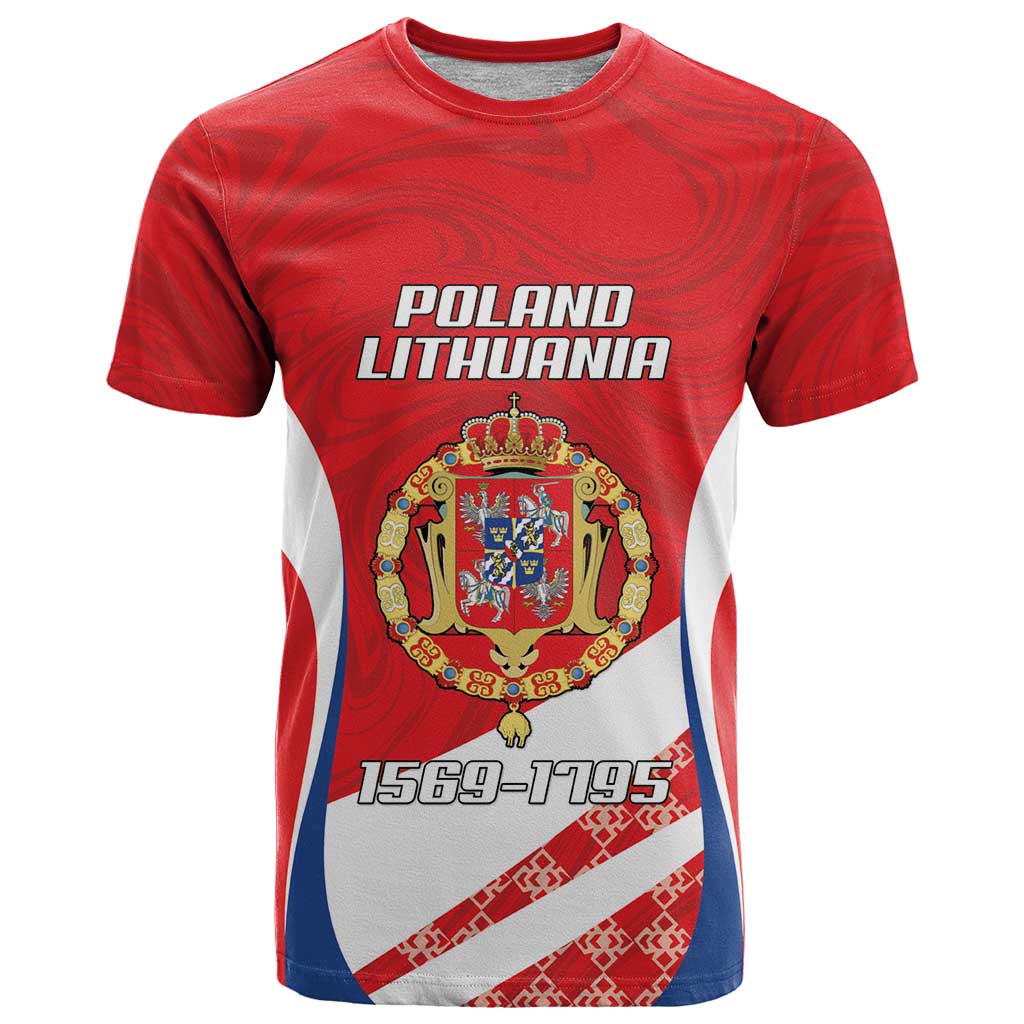 Poland-Lithuania Personalized T Shirt Heraldic Eagle and Vytis Historical
