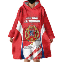 Poland-Lithuania Personalized Wearable Blanket Hoodie Heraldic Eagle and Vytis Historical