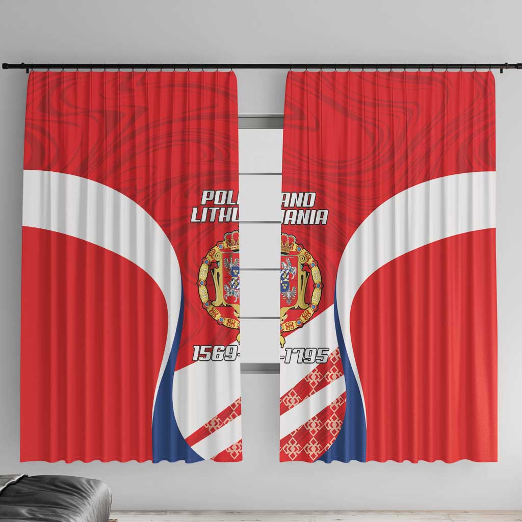Poland-Lithuania Window Curtain Heraldic Eagle and Vytis Historical