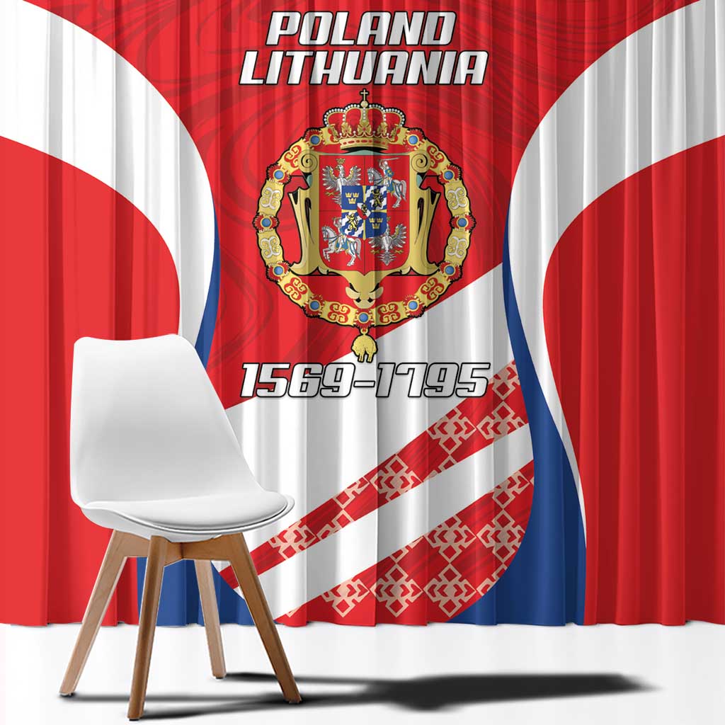 Poland-Lithuania Window Curtain Heraldic Eagle and Vytis Historical