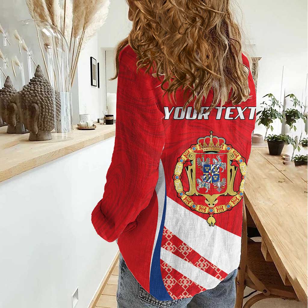 Poland-Lithuania Personalized Women Casual Shirt Heraldic Eagle and Vytis Historical