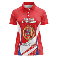 Poland-Lithuania Personalized Women Polo Shirt Heraldic Eagle and Vytis Historical