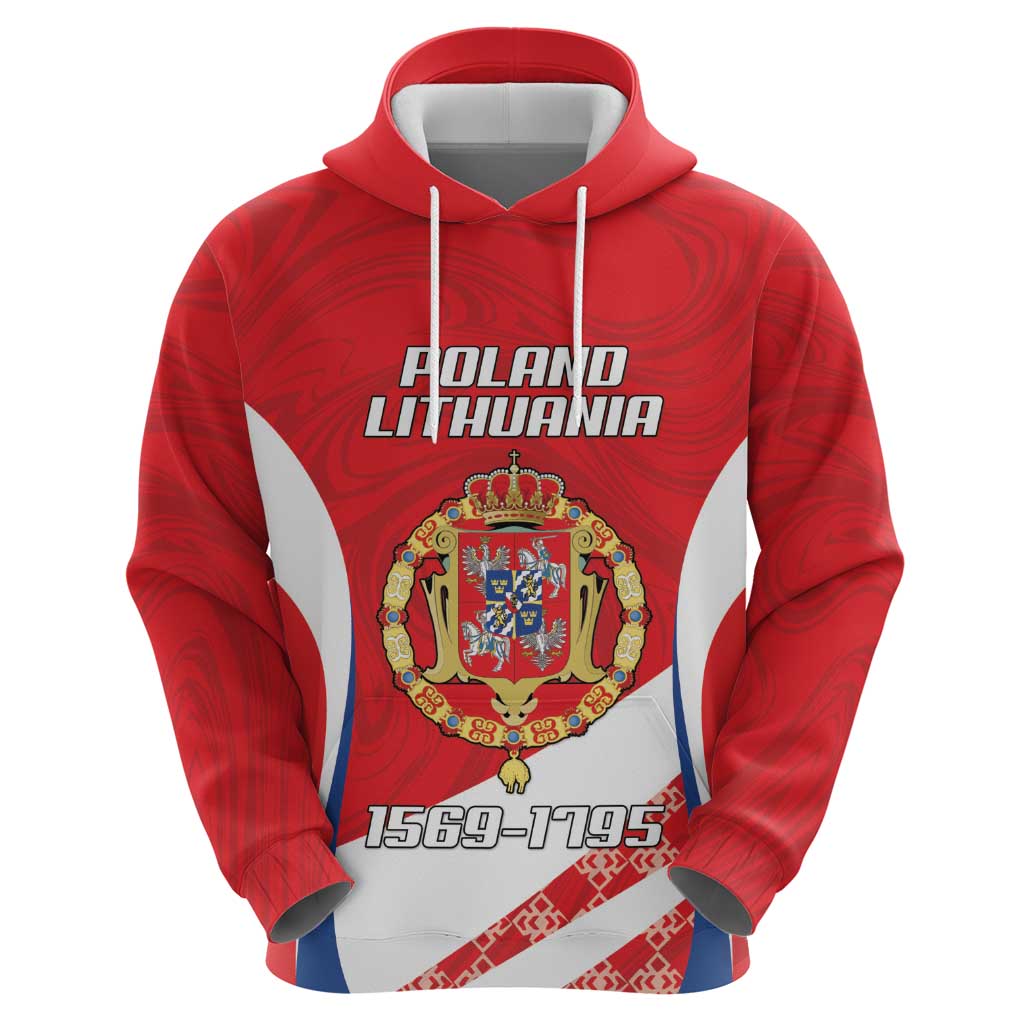 Poland-Lithuania Personalized Zip Hoodie Heraldic Eagle and Vytis Historical