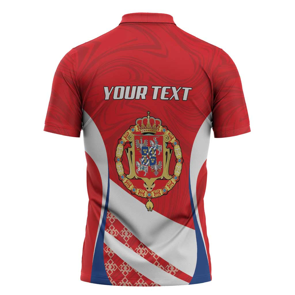 Poland-Lithuania Personalized Zipper Polo Shirt Heraldic Eagle and Vytis Historical