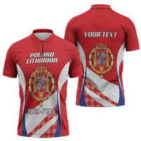 Poland-Lithuania Personalized Zipper Polo Shirt Heraldic Eagle and Vytis Historical
