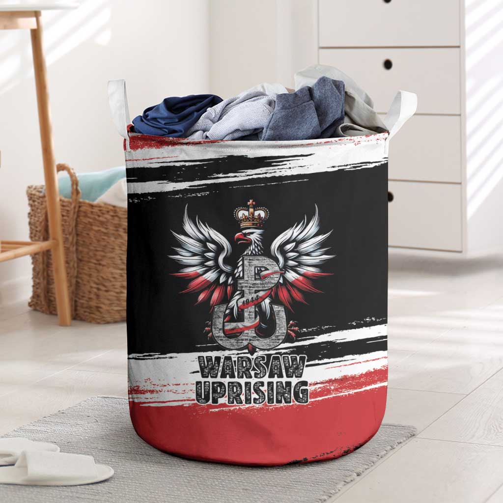 Warsaw Uprising 1944 Laundry Basket Polska Walczy Kotwica