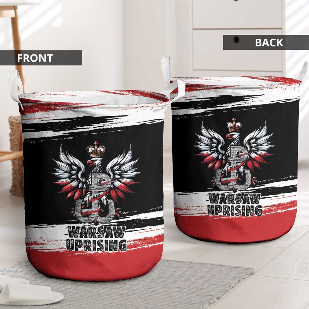 Warsaw Uprising 1944 Laundry Basket Polska Walczy Kotwica