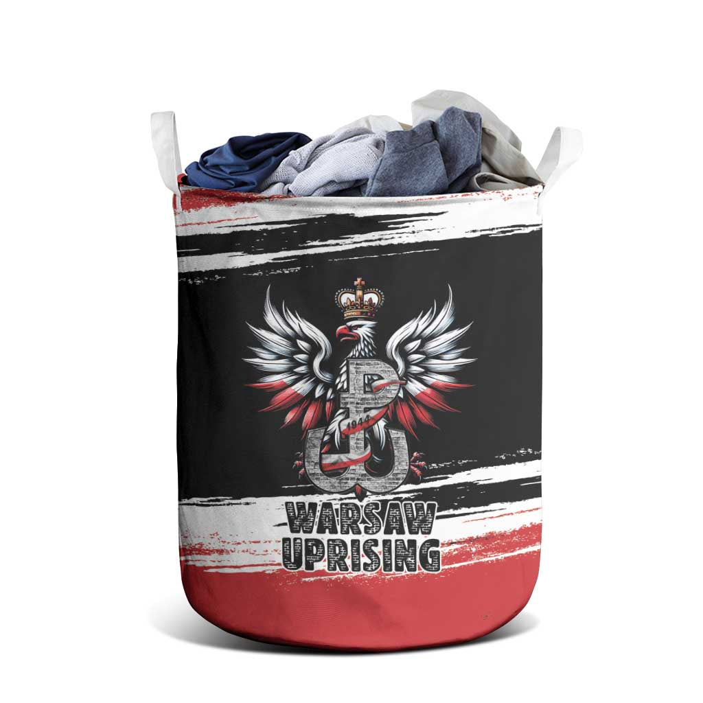 Warsaw Uprising 1944 Laundry Basket Polska Walczy Kotwica