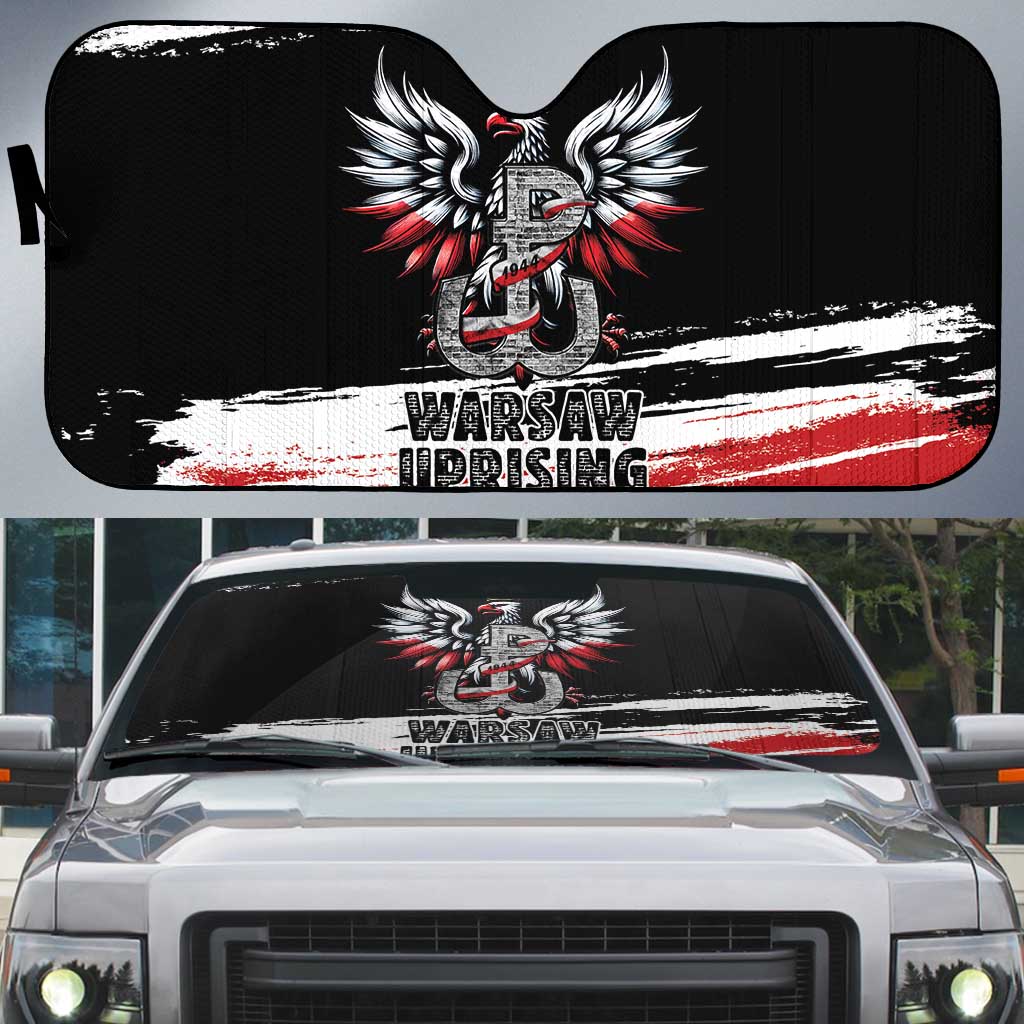 Warsaw Uprising 1944 Auto Sun Shade Polska Walczy Kotwica