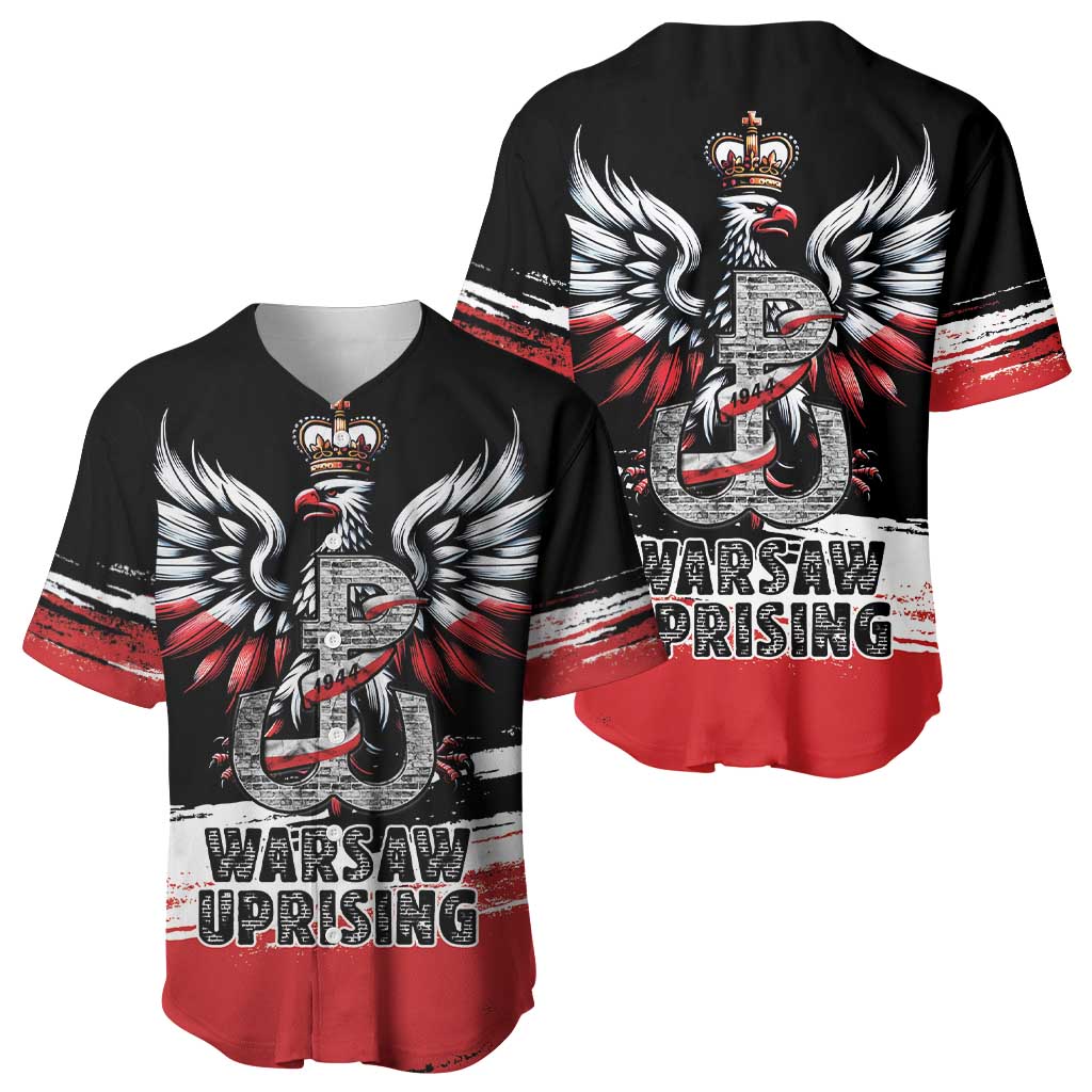 Warsaw Uprising 1944 Baseball Jersey Polska Walczy Kotwica
