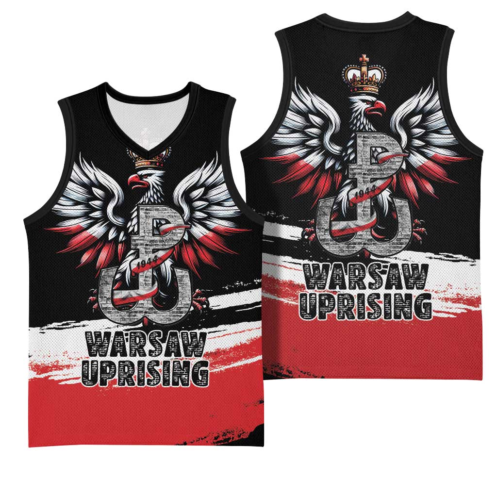 Warsaw Uprising 1944 Basketball Jersey Polska Walczy Kotwica