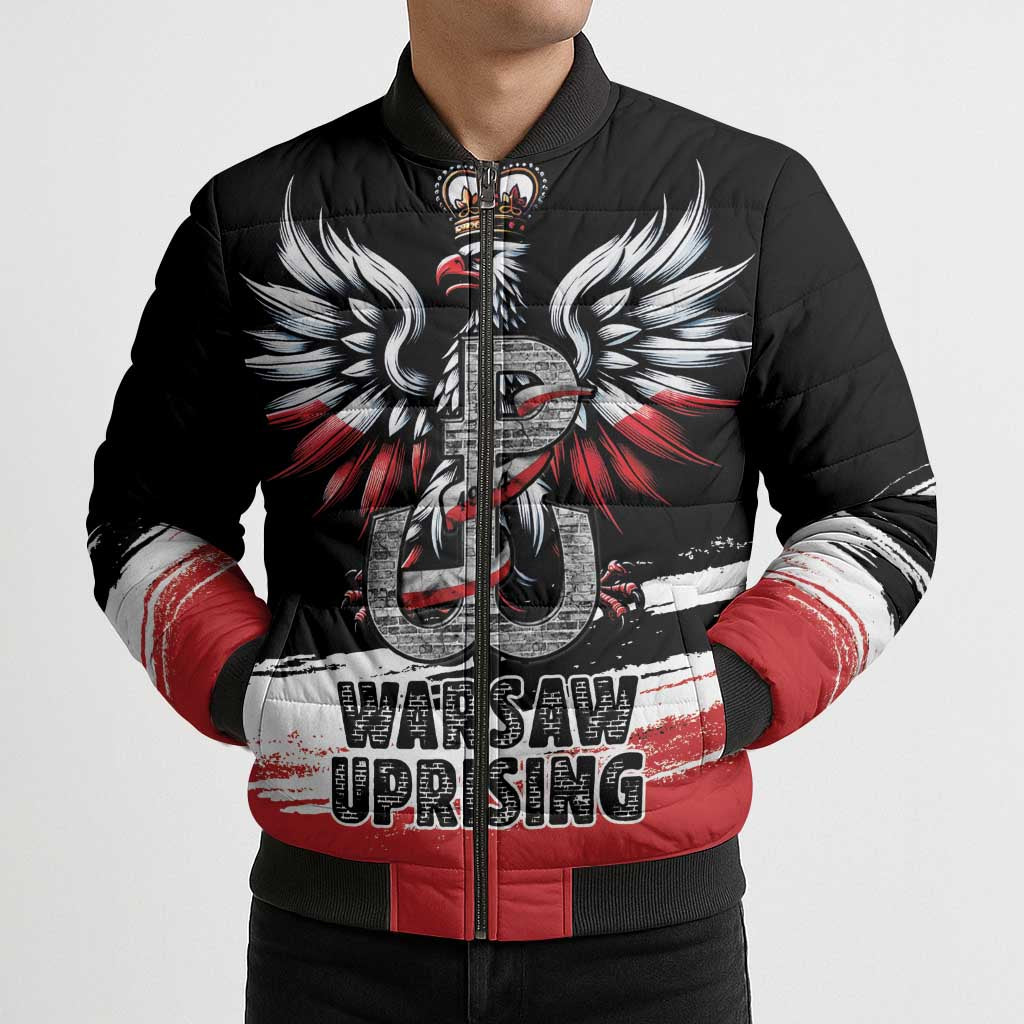 Warsaw Uprising 1944 Bomber Puffer Jacket Polska Walczy Kotwica