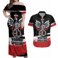 Warsaw Uprising 1944 Couples Matching Off Shoulder Maxi Dress and Hawaiian Shirt Polska Walczy Kotwica