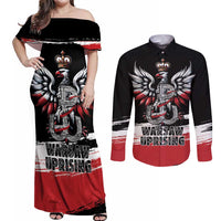 Warsaw Uprising 1944 Couples Matching Off Shoulder Maxi Dress and Long Sleeve Button Shirt Polska Walczy Kotwica