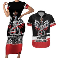 Warsaw Uprising 1944 Couples Matching Short Sleeve Bodycon Dress and Hawaiian Shirt Polska Walczy Kotwica